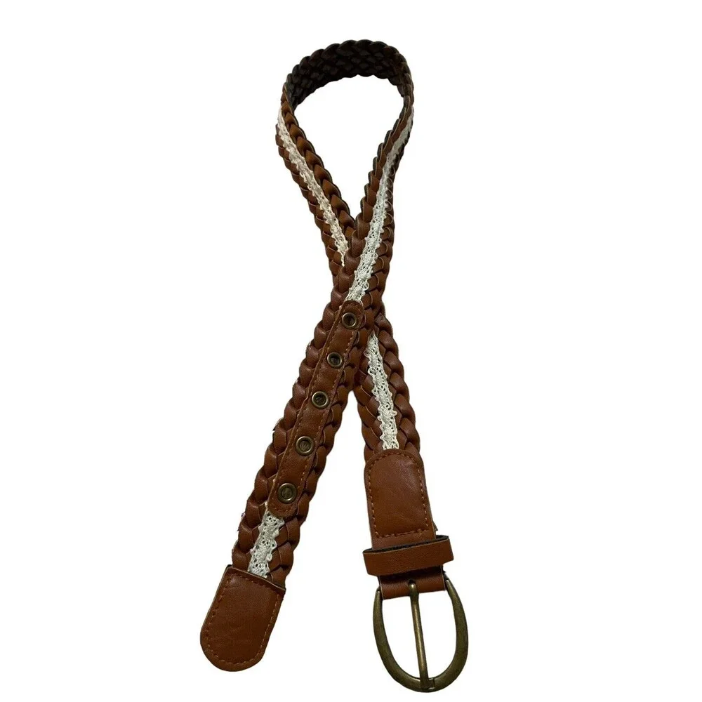 Justice Braided Belt With Crochet Detail Size Small 7/8